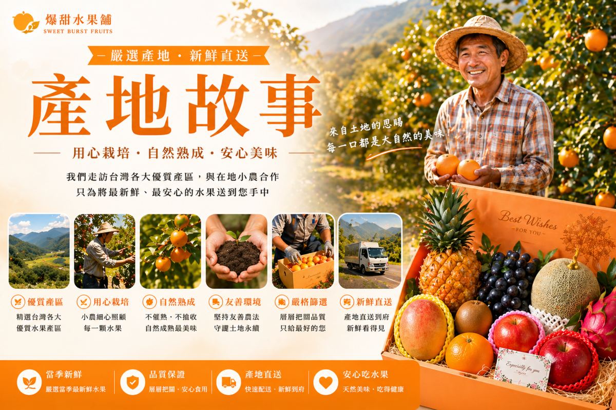 爆甜水果鋪產地故事，從台灣果園直送到你家餐桌